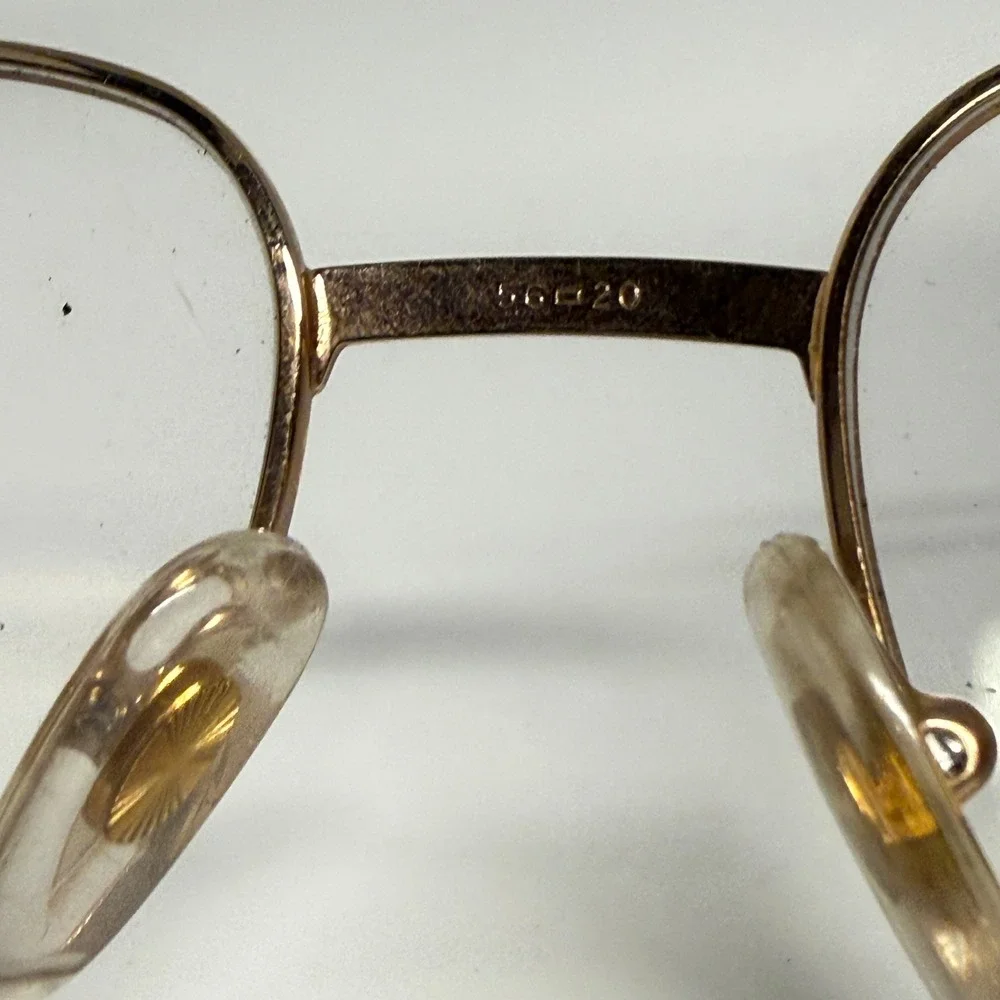 Bourgeois Lizon Gold‎ Red Eyeglasses Frames 56-20-140 France Vintage H5597